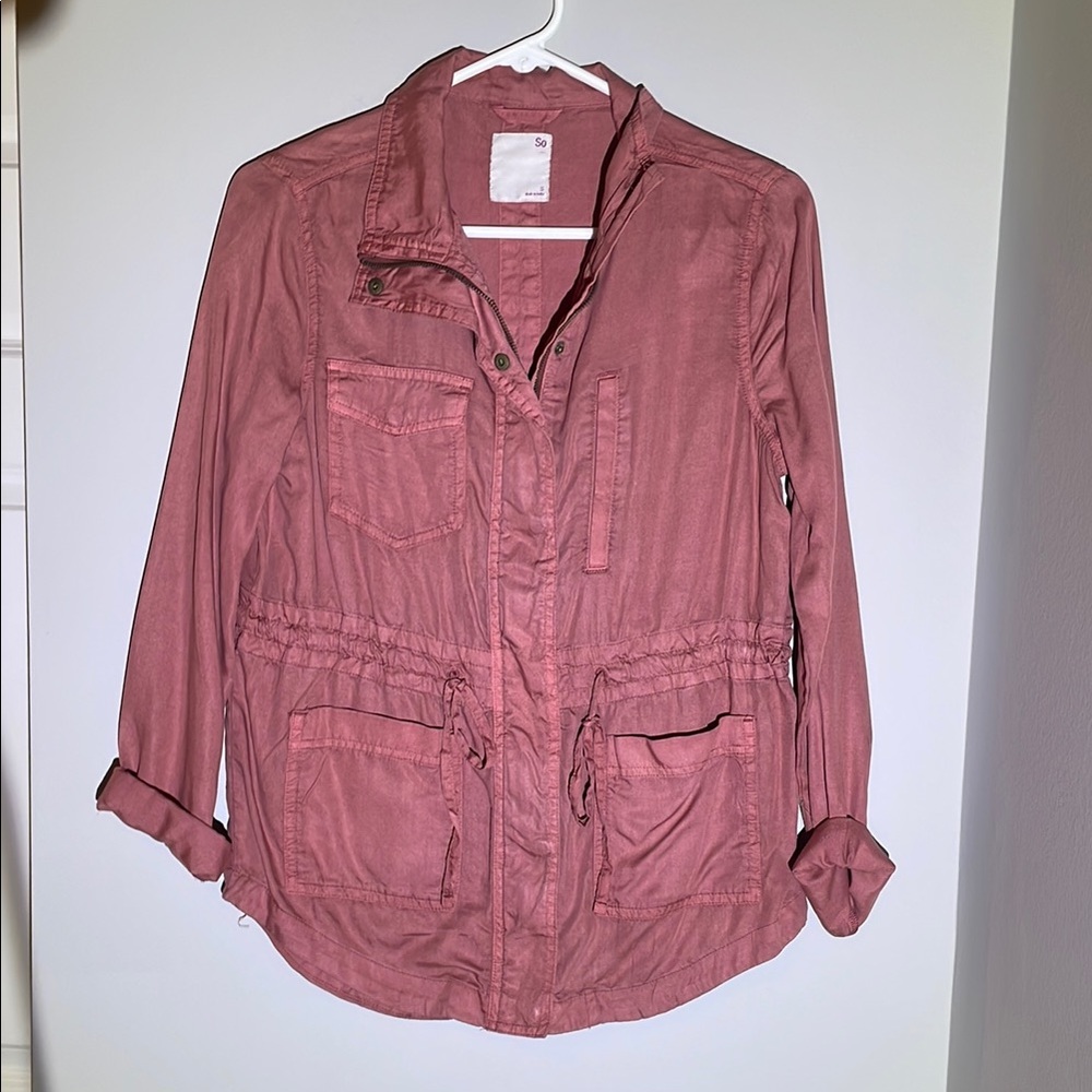 NWOT Kohls So Brand Dusty Pick Women's Pink Utility Jacket Size S